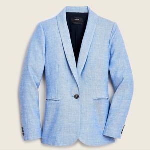 J. CREW New Parke Blazer in Stretch Linen - Atlantic White TALL
